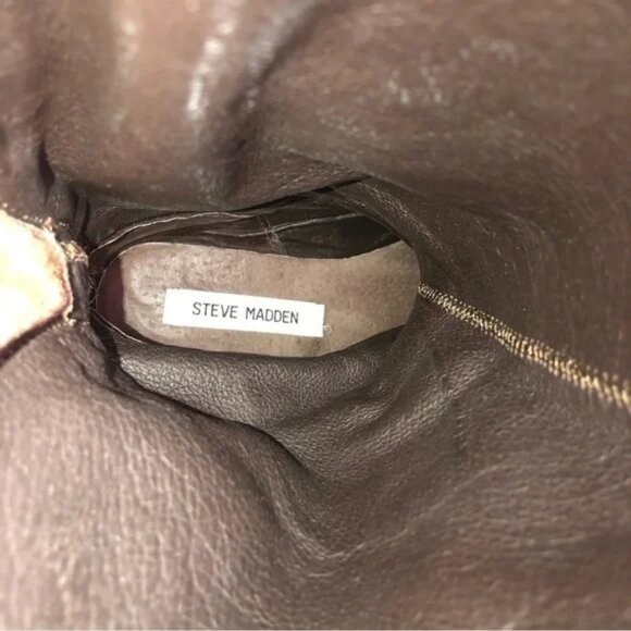 Steve Madden Fyzzle Cognac Moto Boots, size 7.5M π₯Ύ - Picture 8 of 15